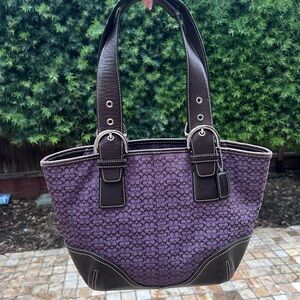 Coach Purple Tote Bag